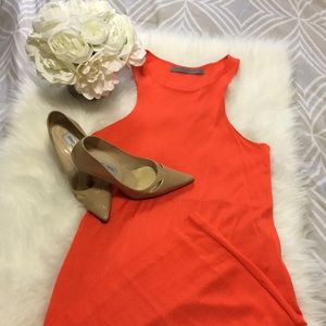 Zara collection orange dress